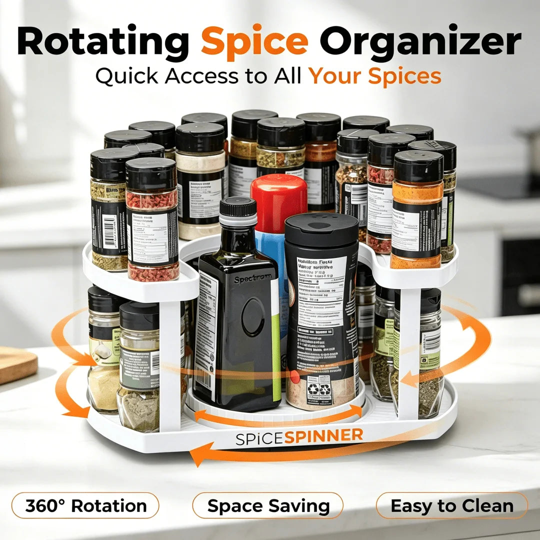 2-Tier Rotating Spice Rack