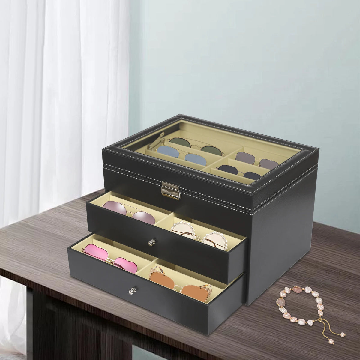 24-Slot Sunglasses Display Case
