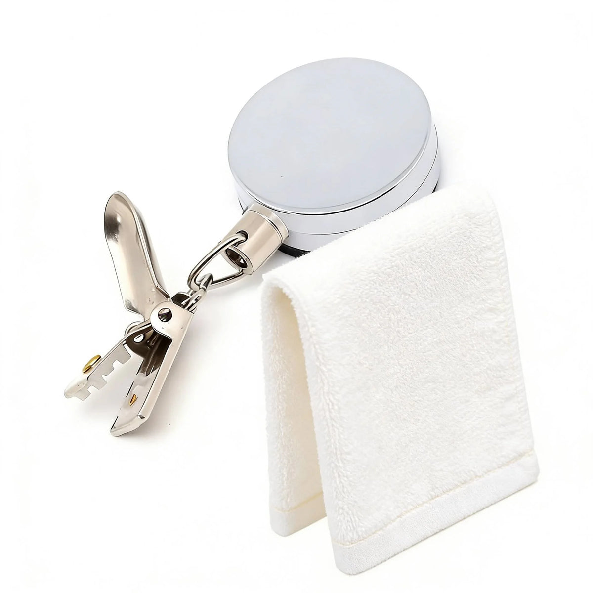 Auto-Retract Adhesive Towel Rack