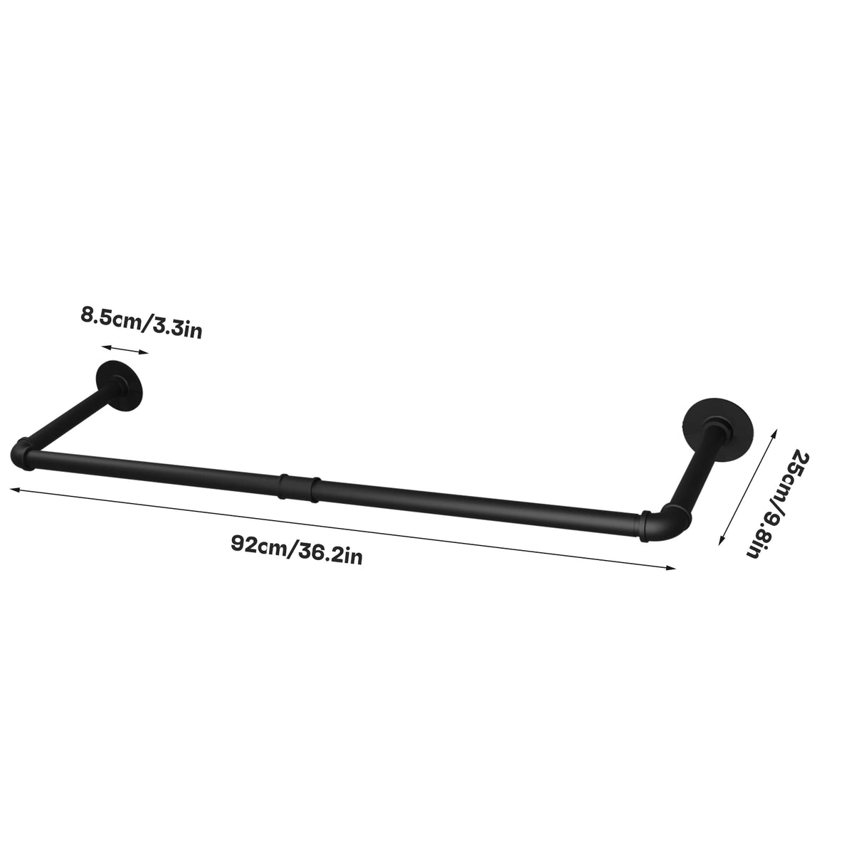 2pc Industrial Pipe Clothes Rail