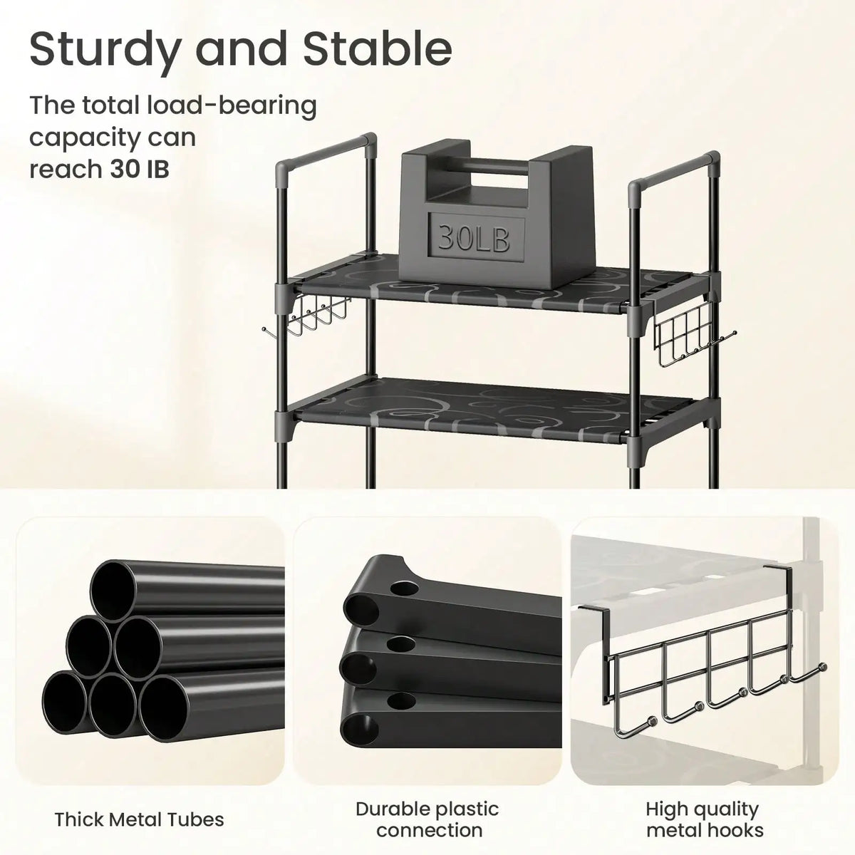10-Tier Over-Toilet Storage Rack