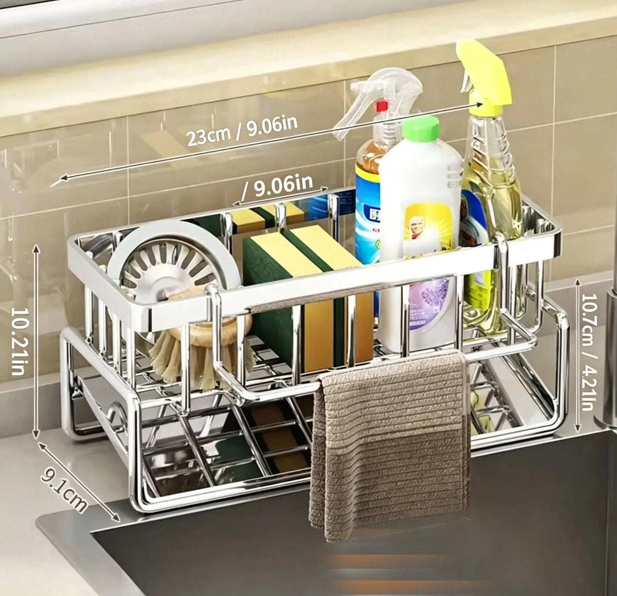 Adhesive Sink Caddy Organizer