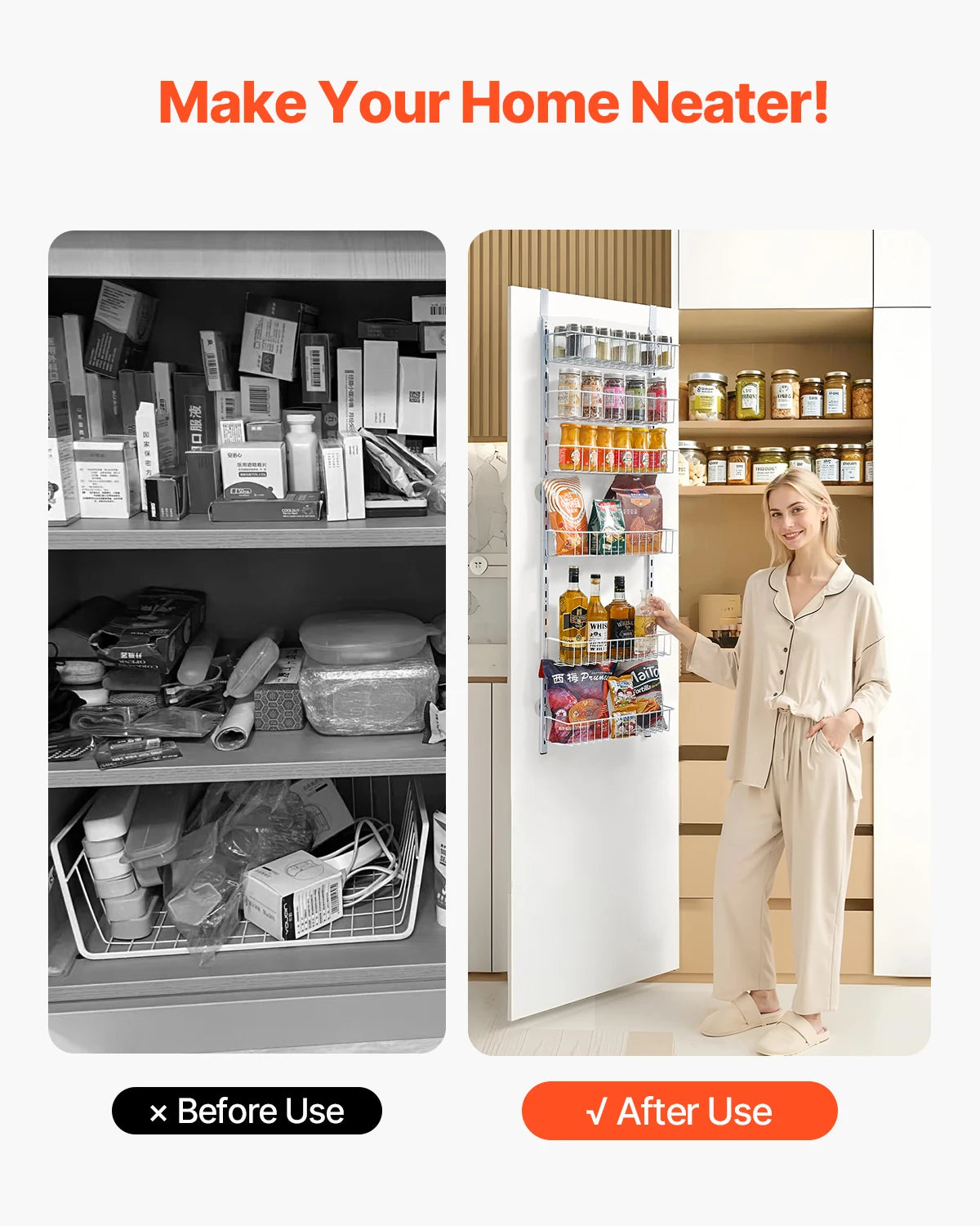 Over-Door Pantry Organizer Rack