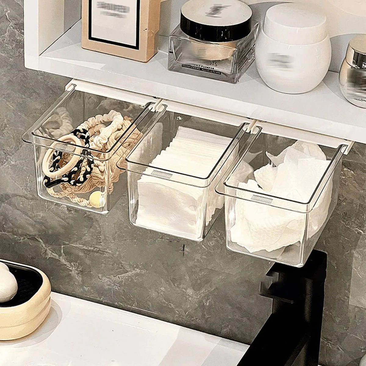 Under-Cabinet Cotton Swab Drawer