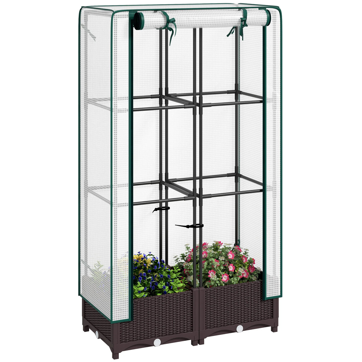 Raised Planter Bed with Trellis