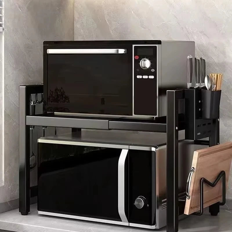 Adjustable 2-Tier Microwave Rack