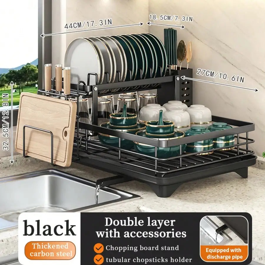 2-Tier Cutlery Drying Rack