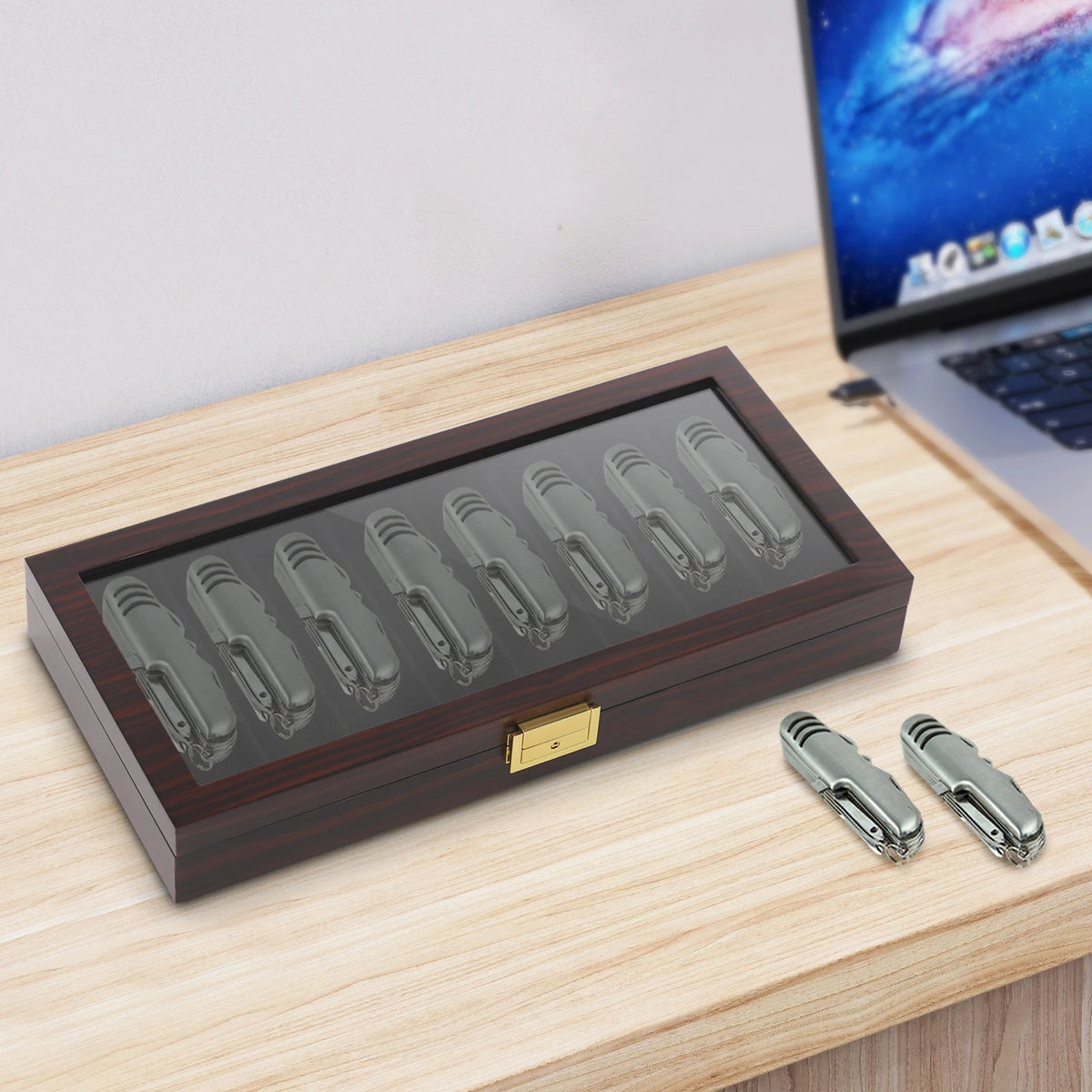 8-Slot Knife Display Case