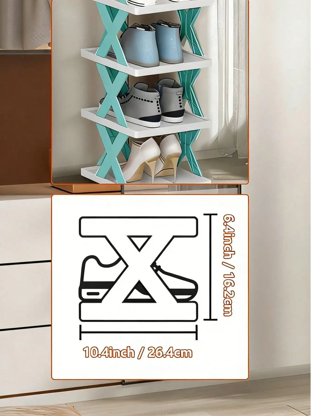6 & 9-Tier Vertical Shoe Organizer