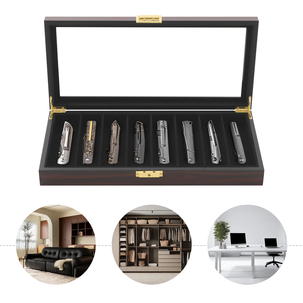8-Slot Knife Display Case