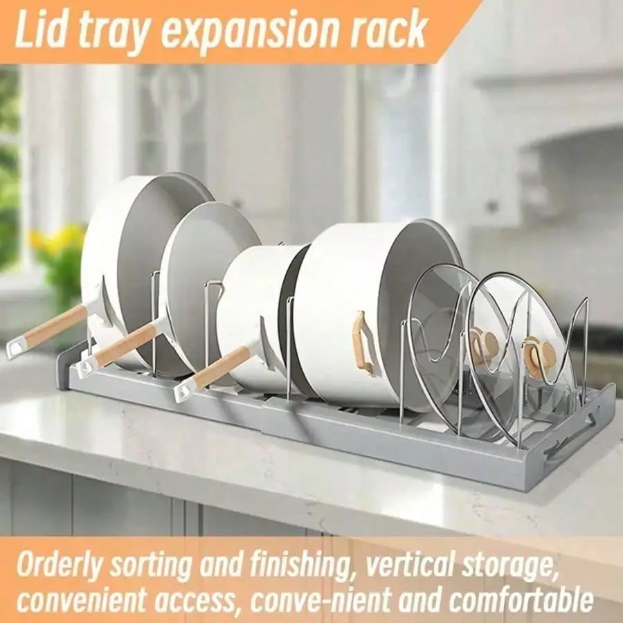 Pull-Out Pot Lid Organizer Rack