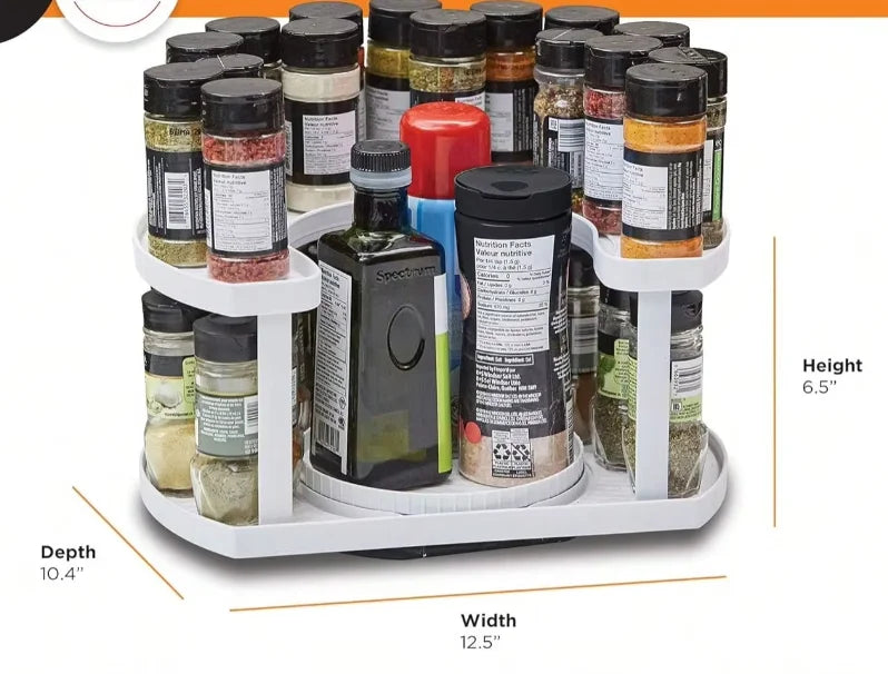 2-Tier Rotating Spice Rack