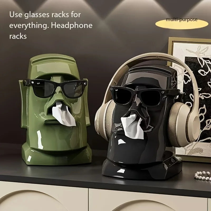 Stone Figure Tissue Box