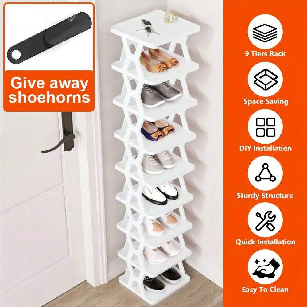 6 & 9-Tier Vertical Shoe Organizer