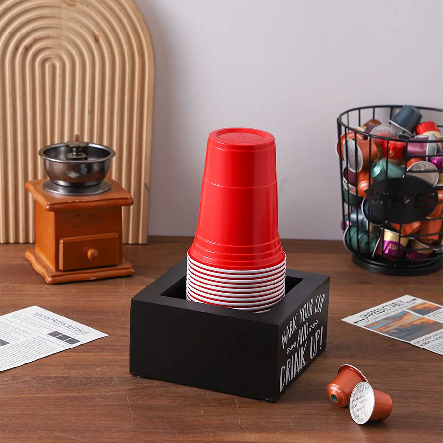 Wooden Party Cup Dispenser