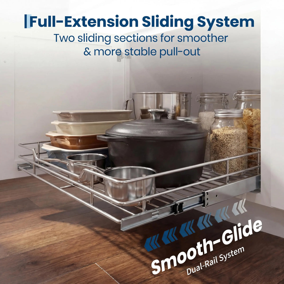 Slide-Out Cabinet Drawer Shelf