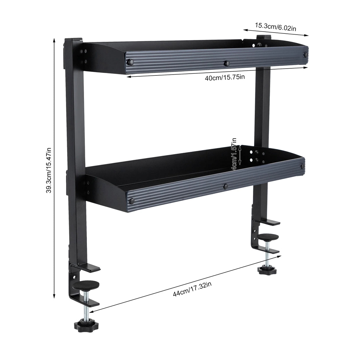 2-Tier Clamp-On Desk Shelf