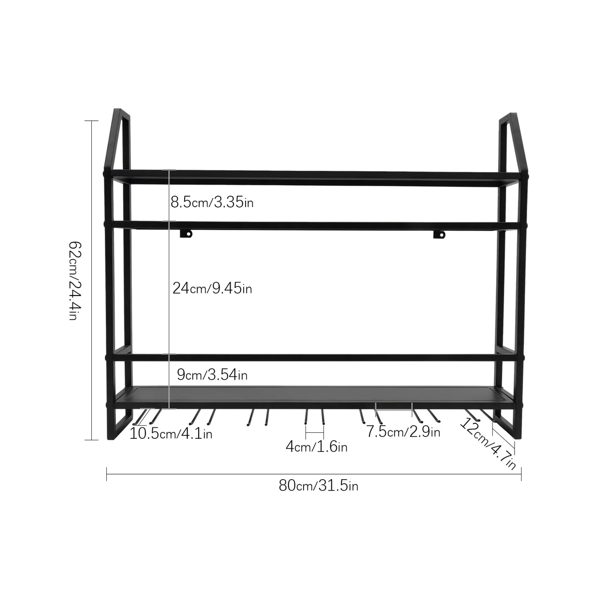 Wall-Mounted Wine & Glass Rack