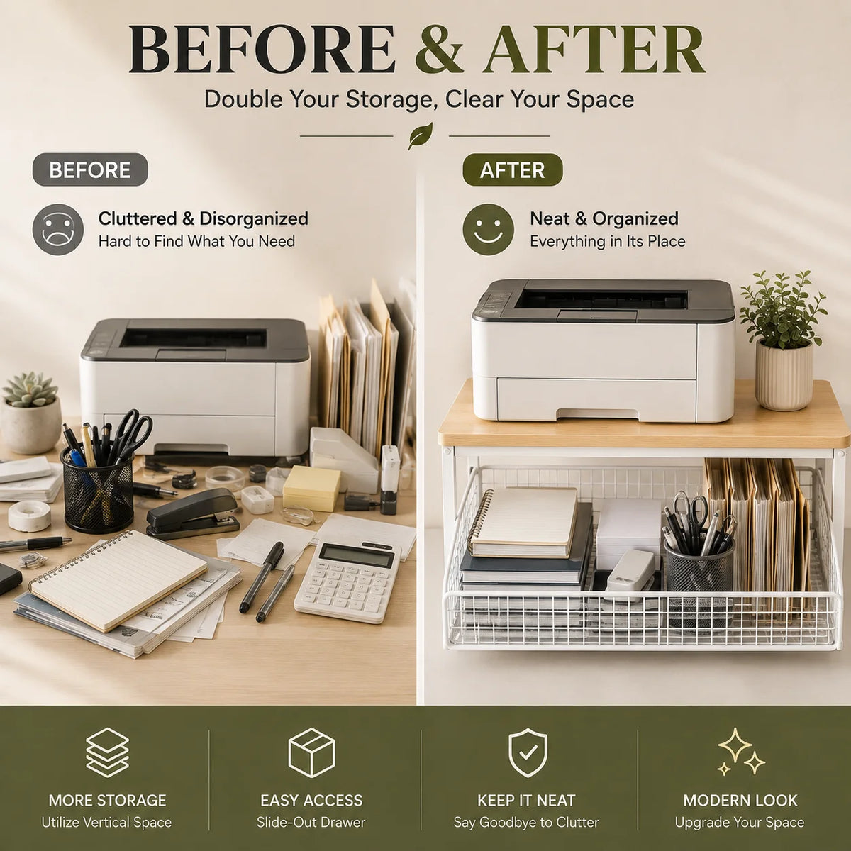 Microwave Stand with Drawer