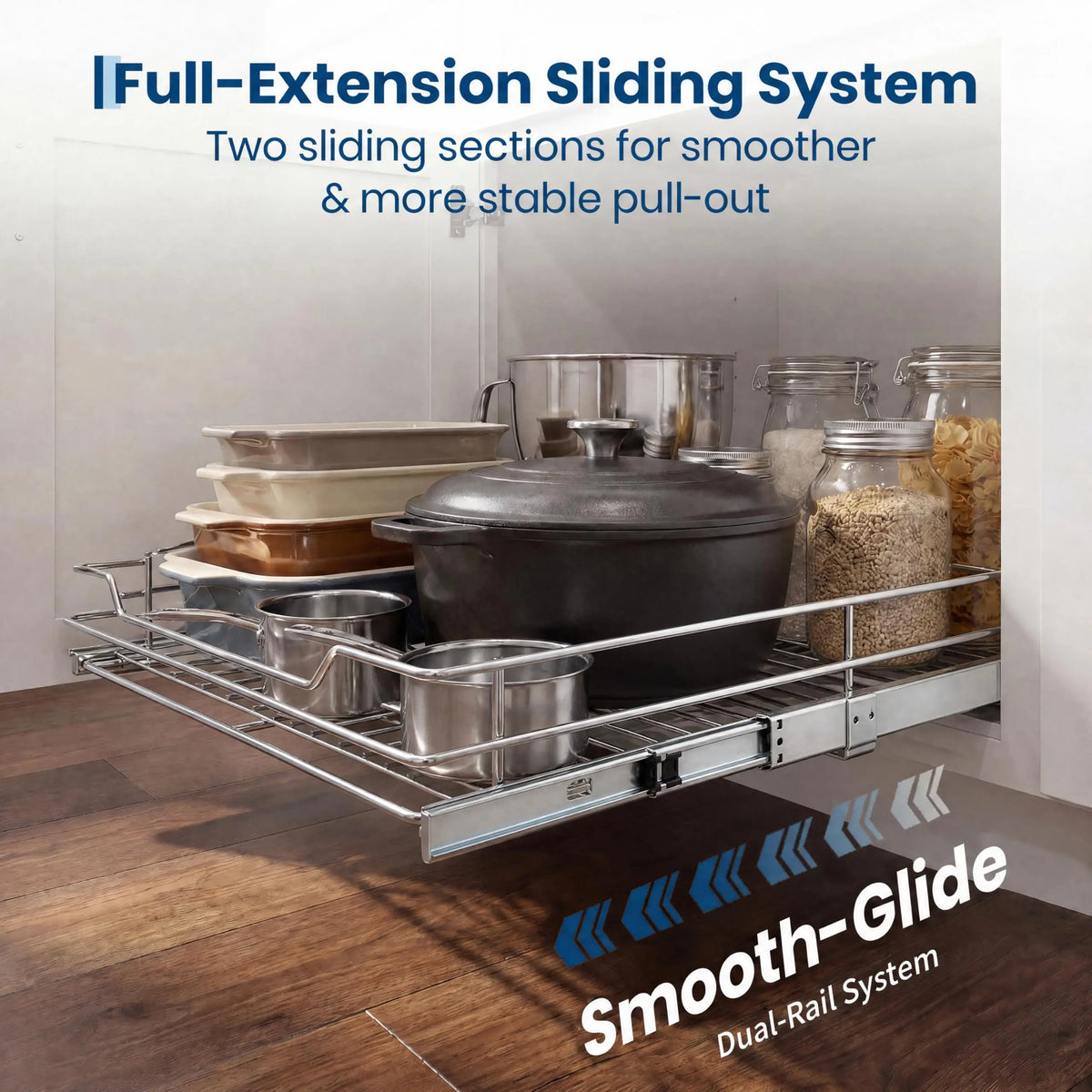Slide-Out Cabinet Drawer Shelf