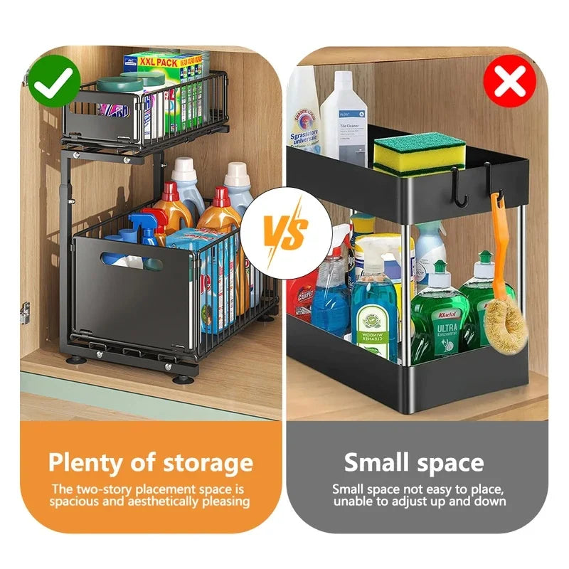 2-Tier Pull-Out Under-Sink Organizer