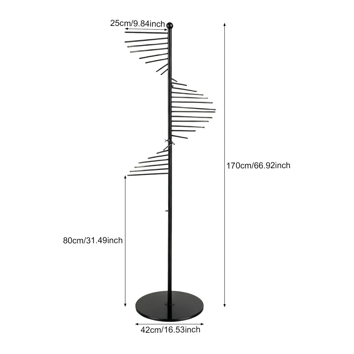 Spiral Scarf Display Stand