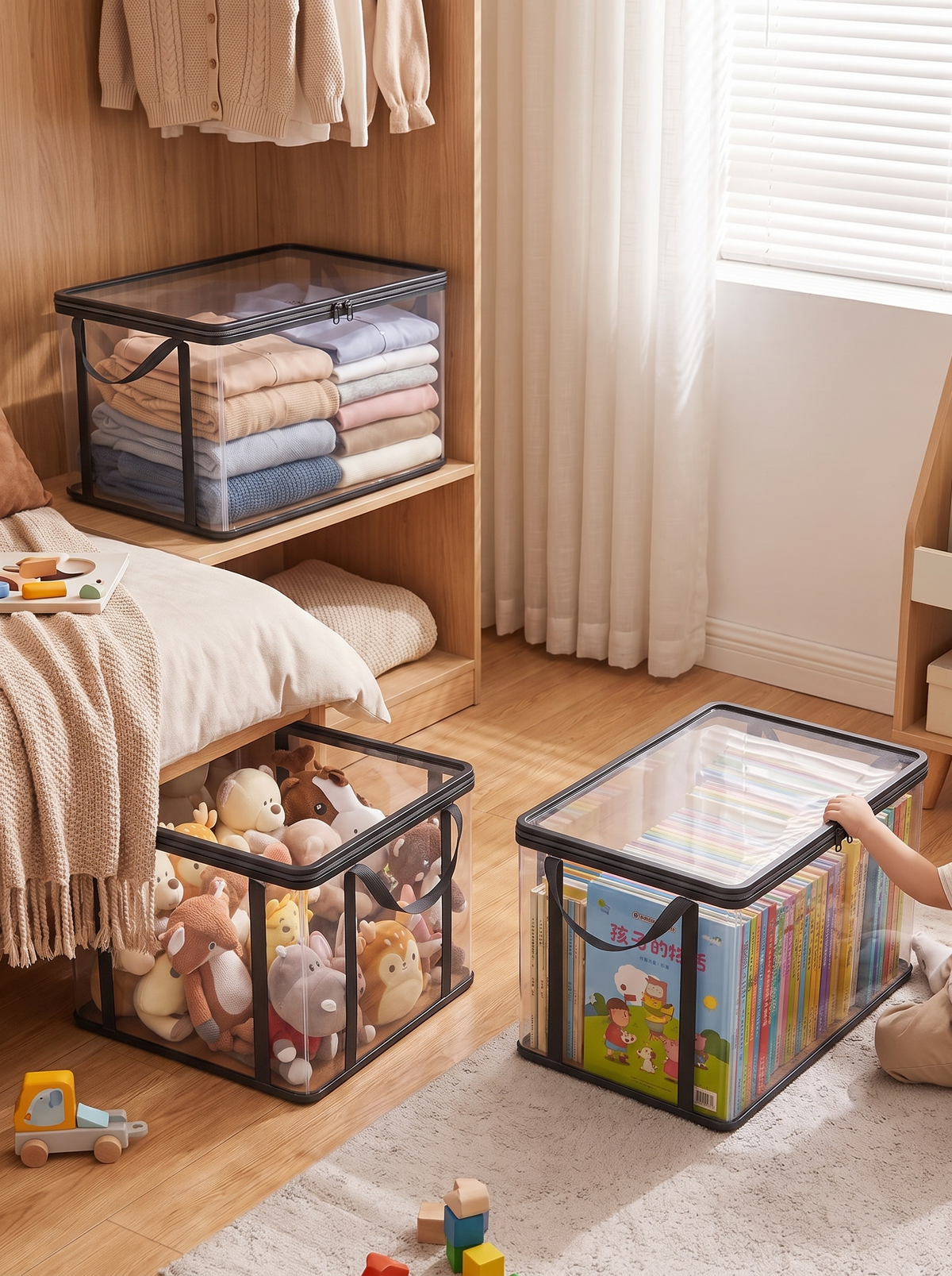 Clear Window PVC Storage Bag, sized for real storage jobs