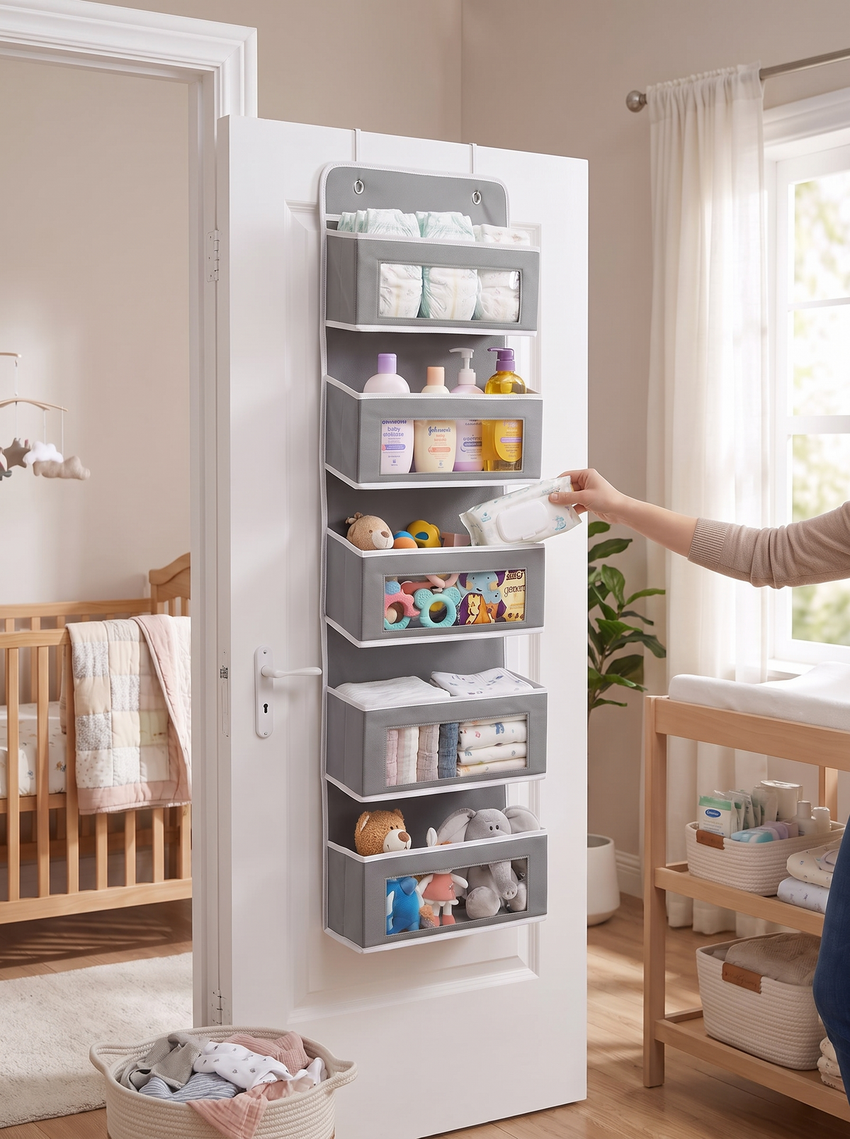 5 Pocket Over Door Organizer, perfect for a rented flat