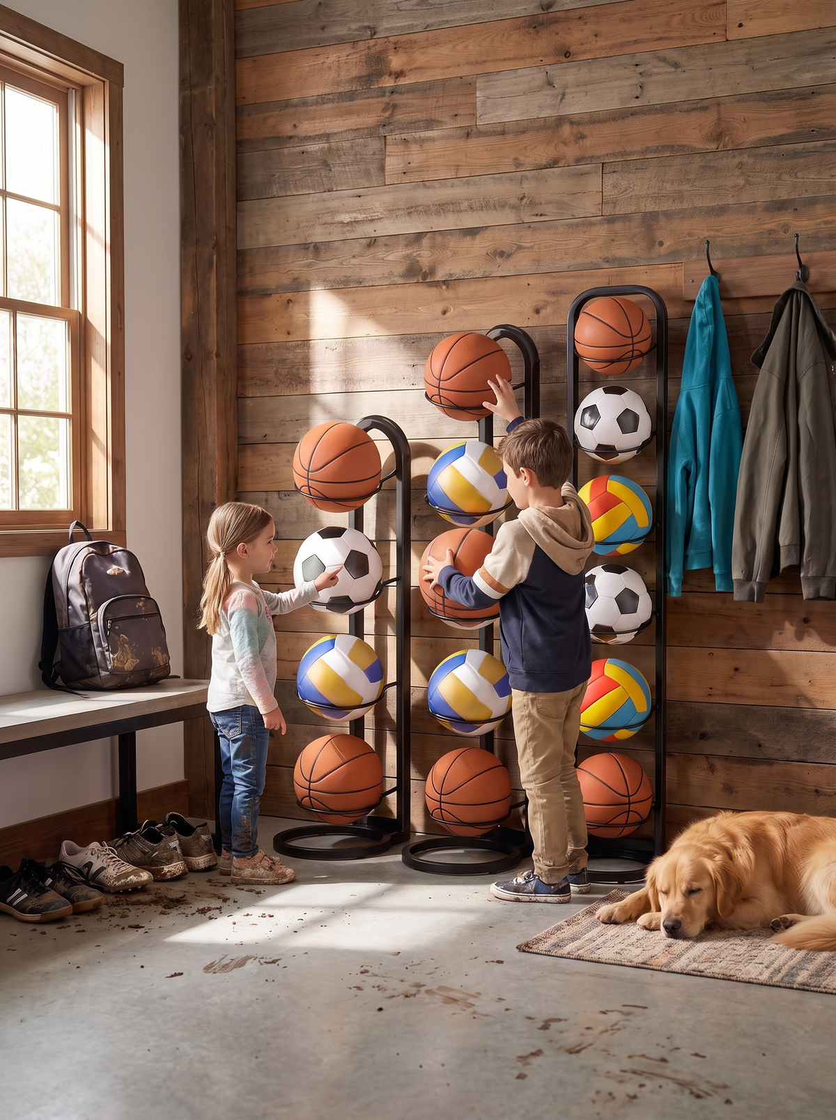 Metal Sports Ball Storage Rack, take the one you want