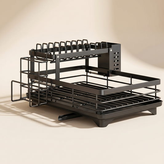 2-Tier Rotating Dish Drying Rack hero image