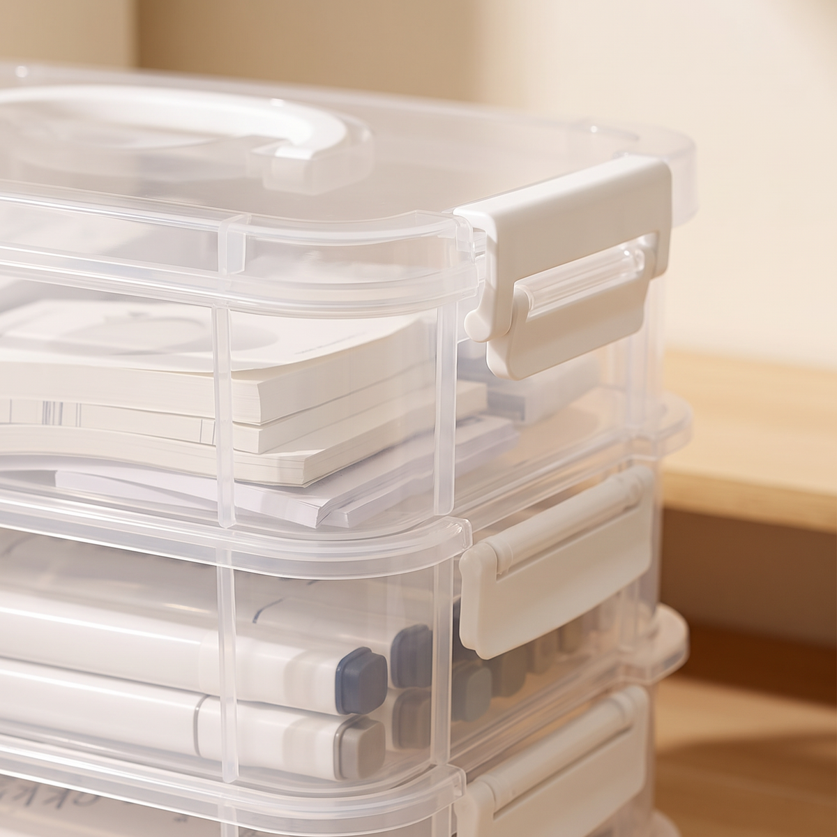 4-Tier Stackable Storage Box detail image