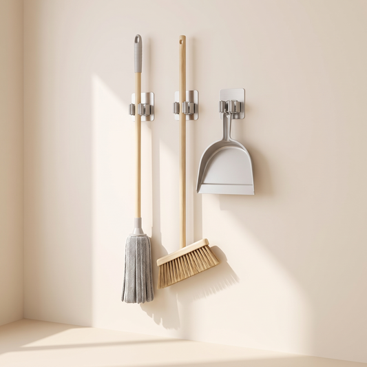 Adhesive Mop and Broom Wall Hooks hero image