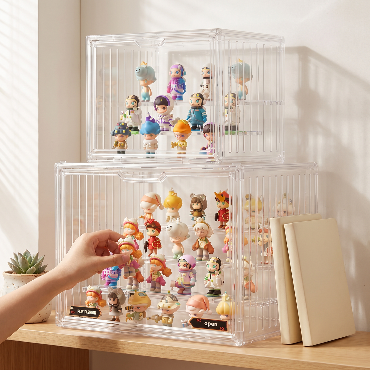 Acrylic Blind Box Display Organizer in use image