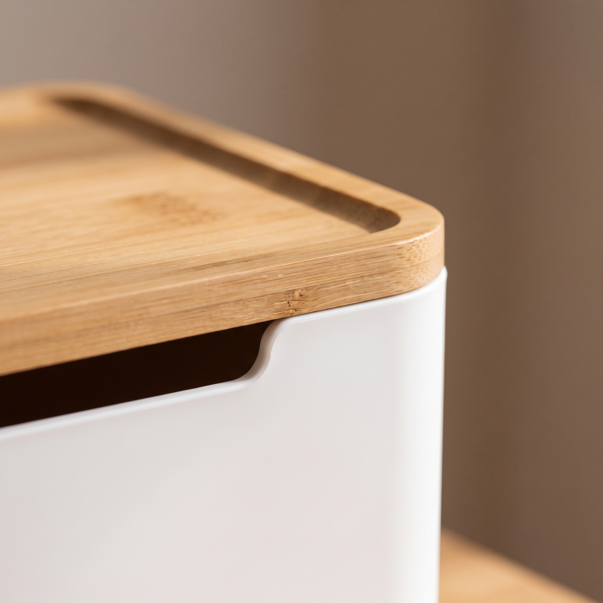 Bamboo-Top Desktop Storage Caddy detail image