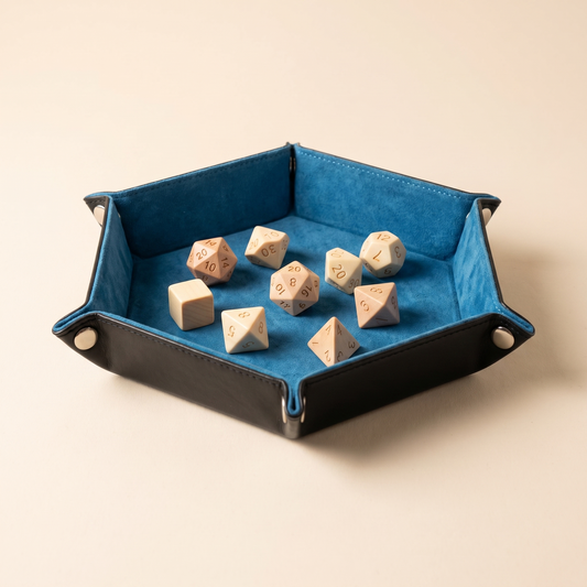 Hexagonal Leather Dice Tray hero image