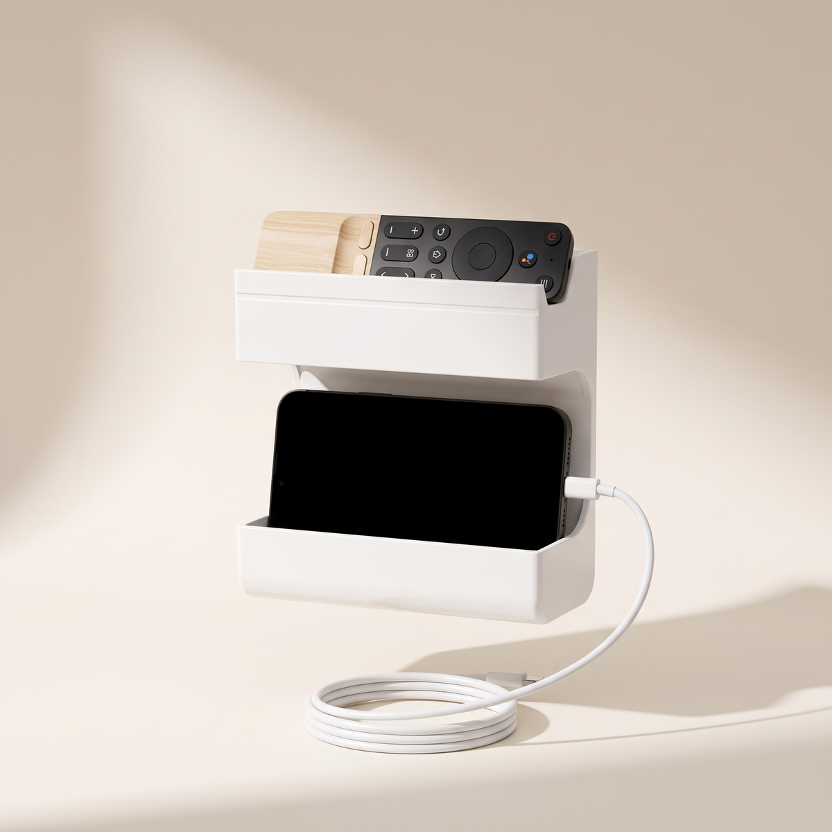 Wall-Mount Remote and Phone Holder hero image