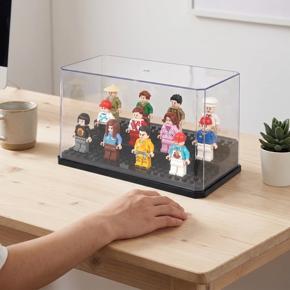 Acrylic Minifigure Display Case in use image