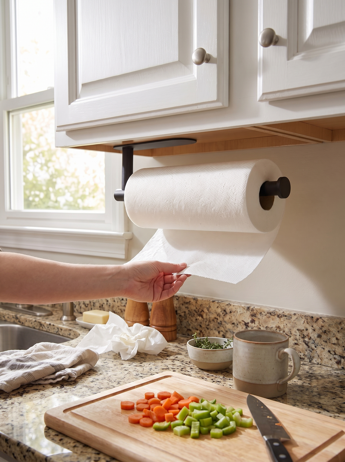 Sheet torn off with one hand