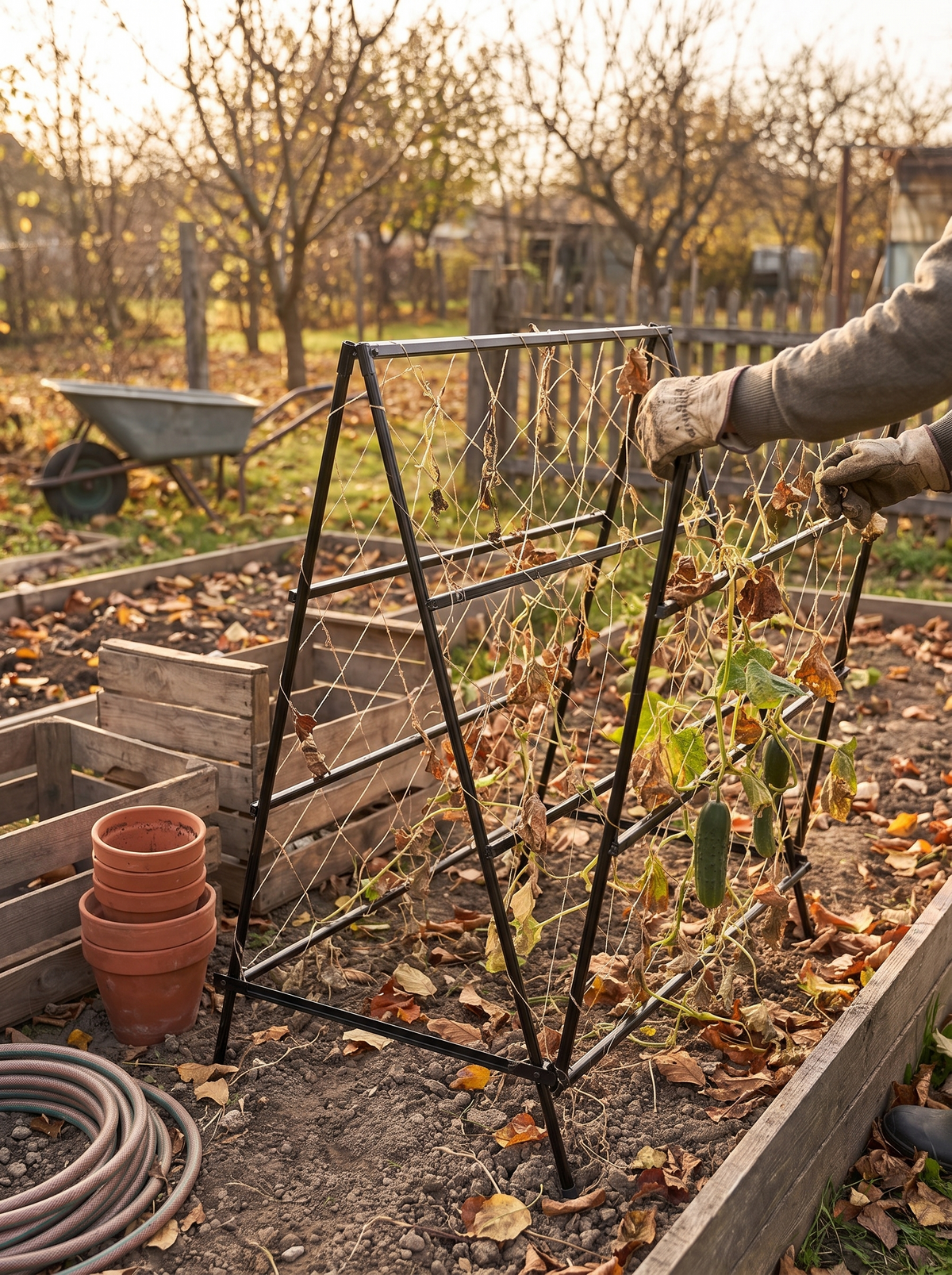 Trellis cleared down at the end of the season